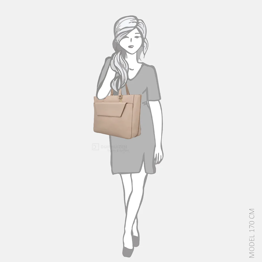 Loulou Essentiels Celine shopper 15.6 inch cashmere bij Duifhuizen