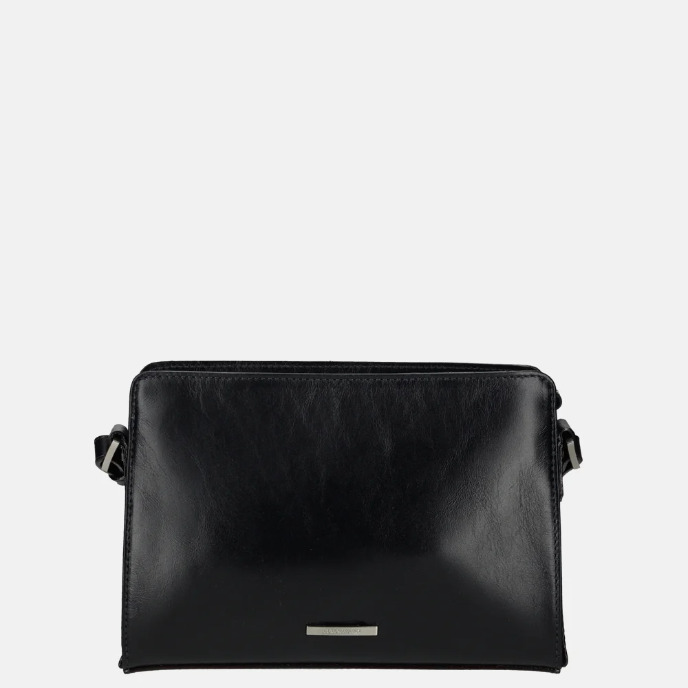 Claudio Ferrici Classico schoudertas navy bij Duifhuizen