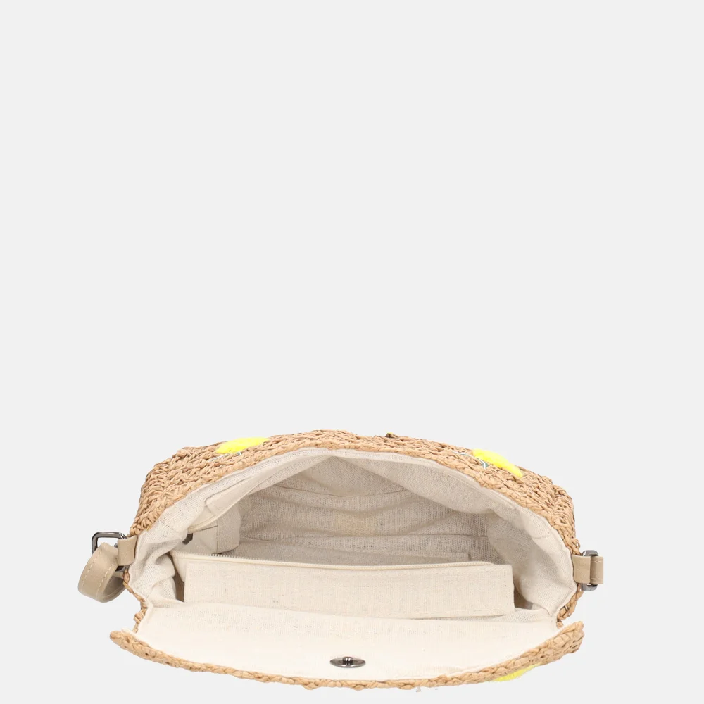 Zebra Trends rieten crossbody tas lemon bij Duifhuizen