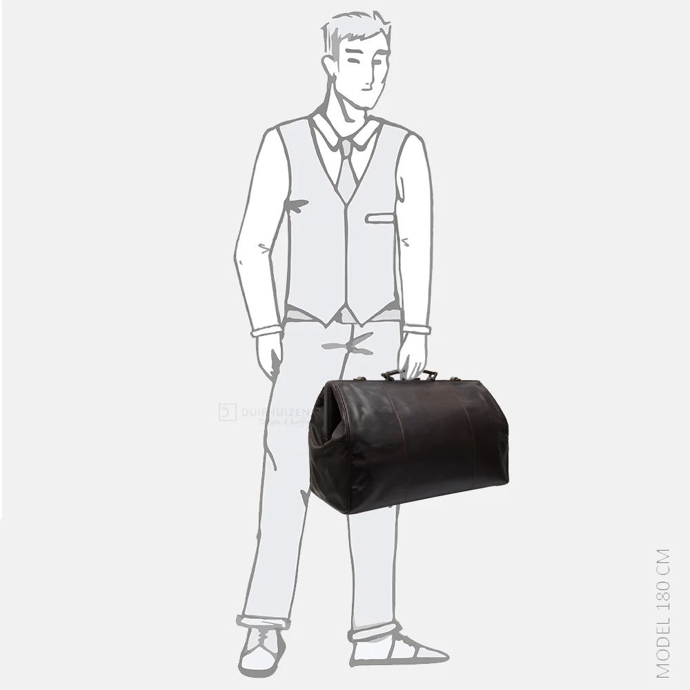 Chesterfield Corfu weekendtas L dark brown bij Duifhuizen