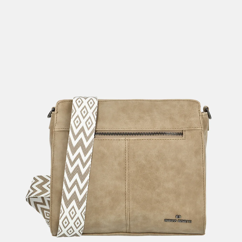 Enrico Benetti Stacey crossbody tas middentaupe