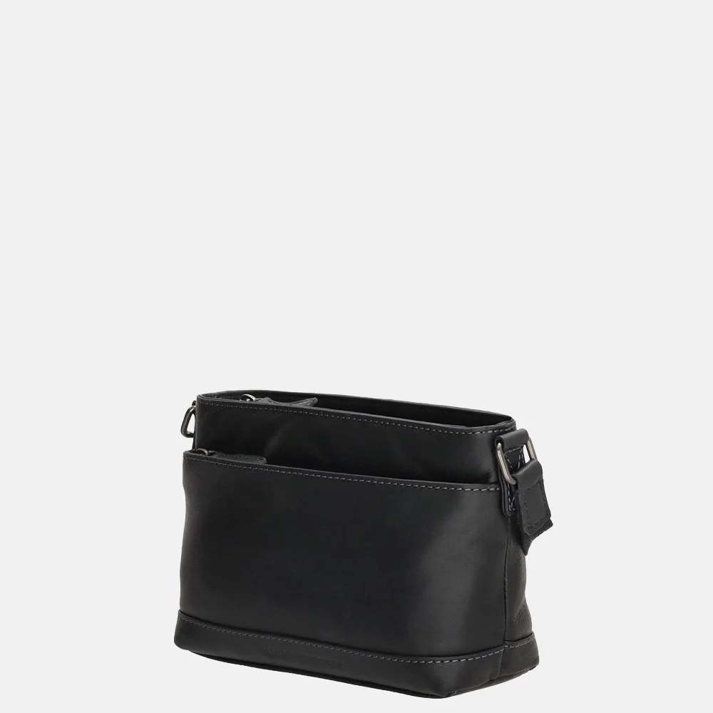 Hide & Stitches Japura crossbody tas zwart bij Duifhuizen