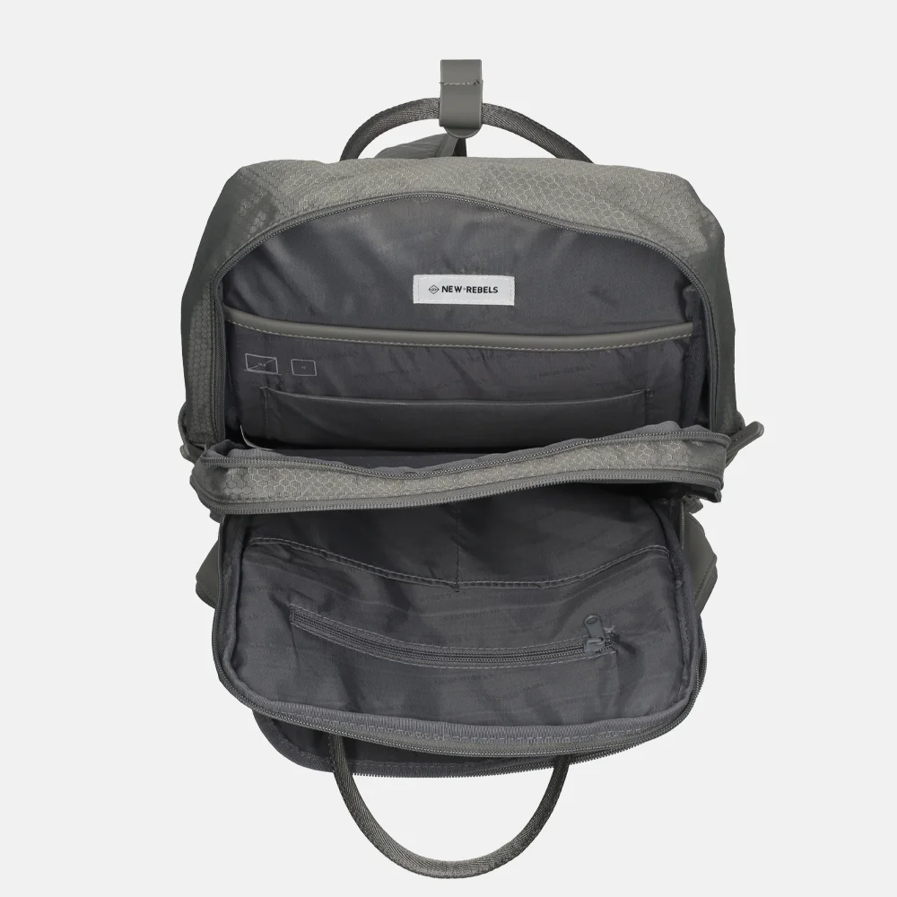 New Rebels Trondheim rugzak 15 inch antracite bij Duifhuizen