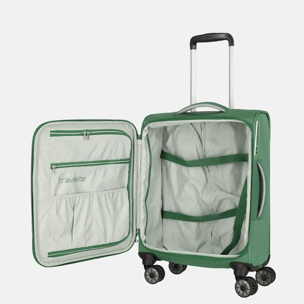 Travelite Miigo handbagage koffer 55 cm green bij Duifhuizen