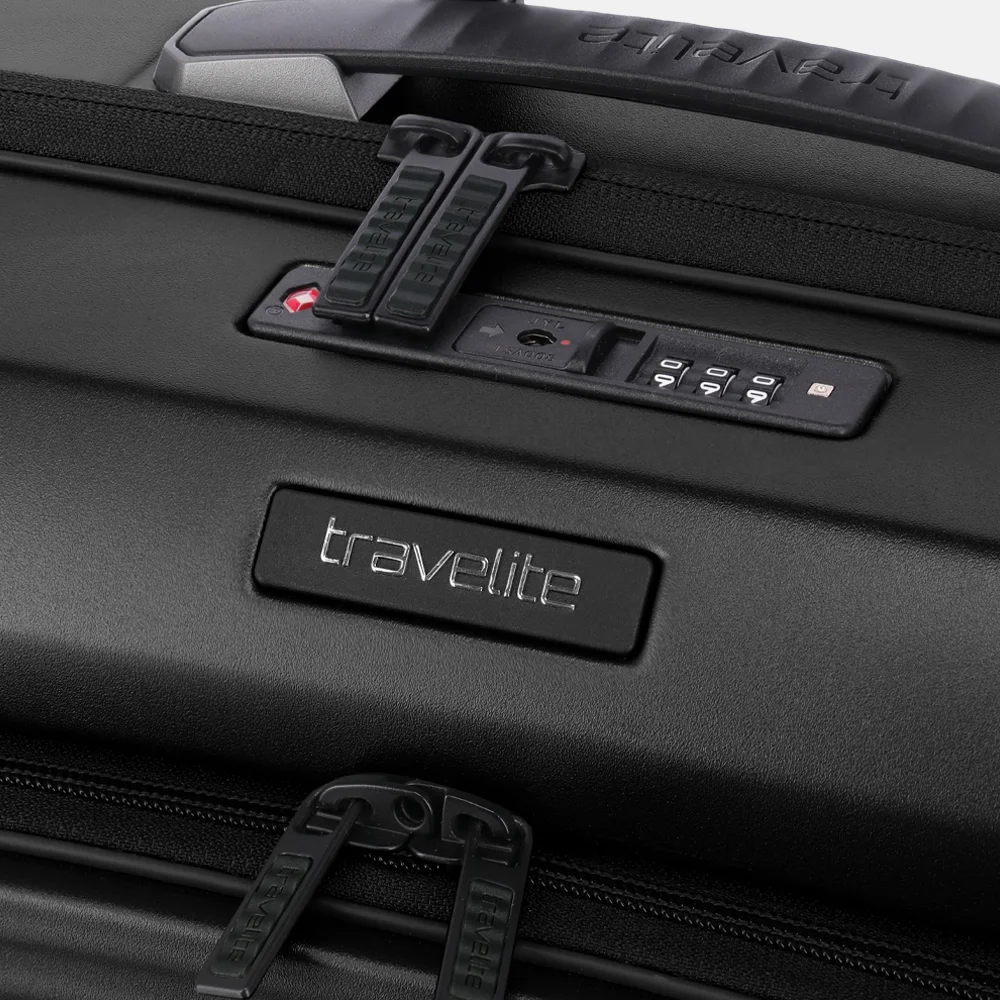 Travelite Millennium handbagage koffer 55 cm black bij Duifhuizen