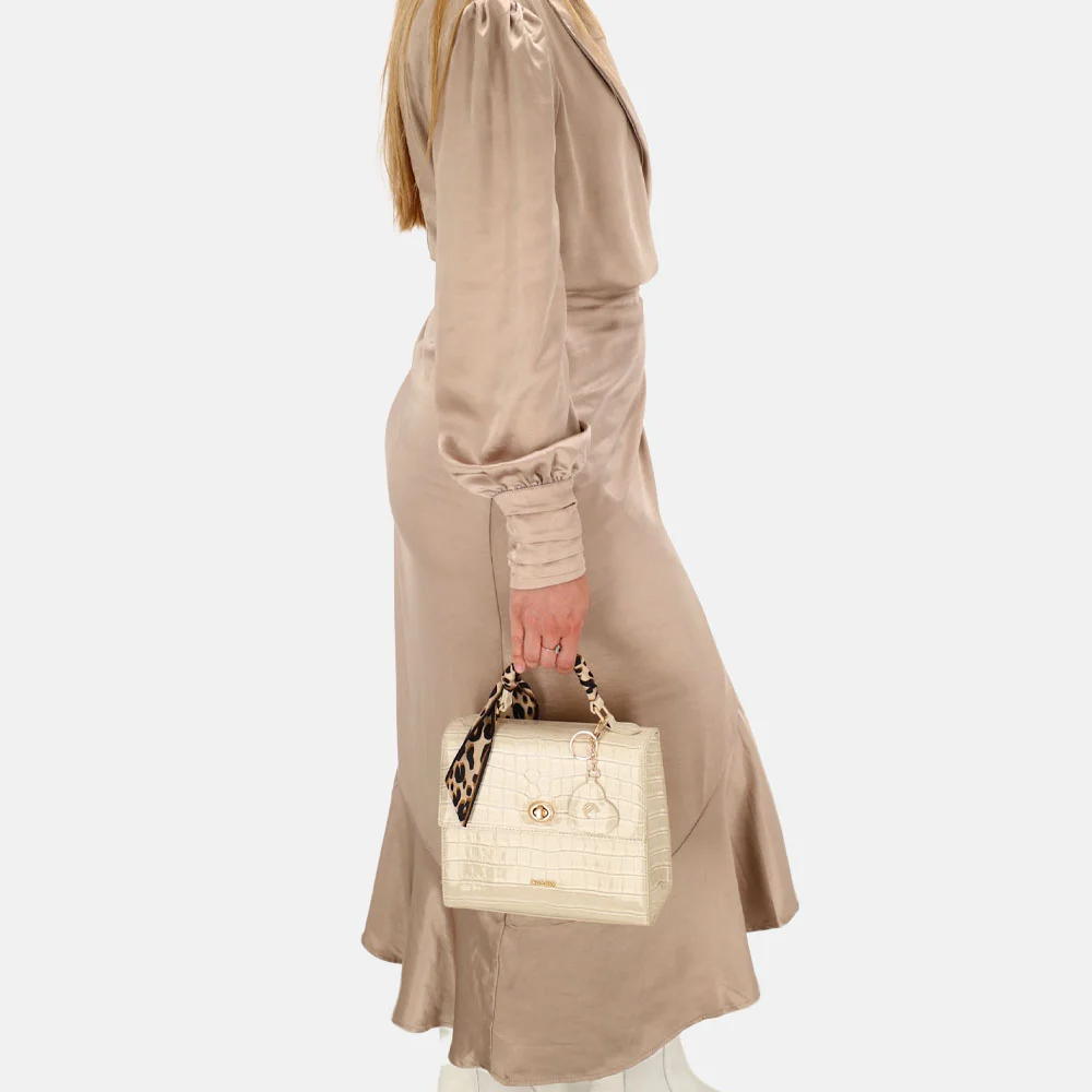 Charm London Knightsbridge handtas croco lak beige bij Duifhuizen
