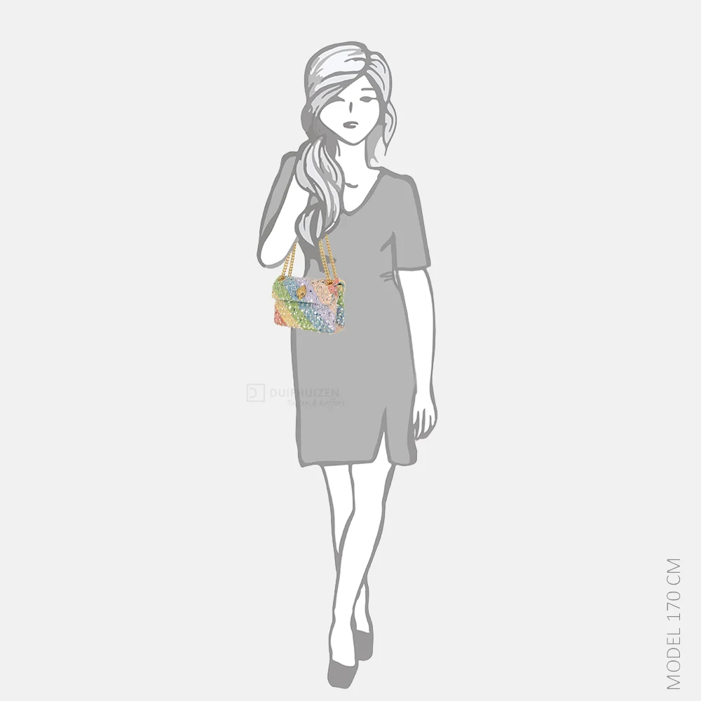 Kurt Geiger mini Kensington schoudertas rainbow lovertjes multi/other bij Duifhuizen