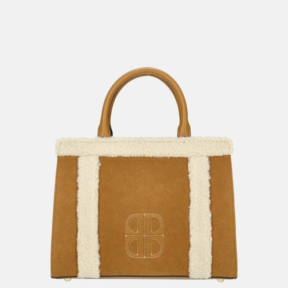 Laurent David Brit Teddy handtas cognac bij Duifhuizen