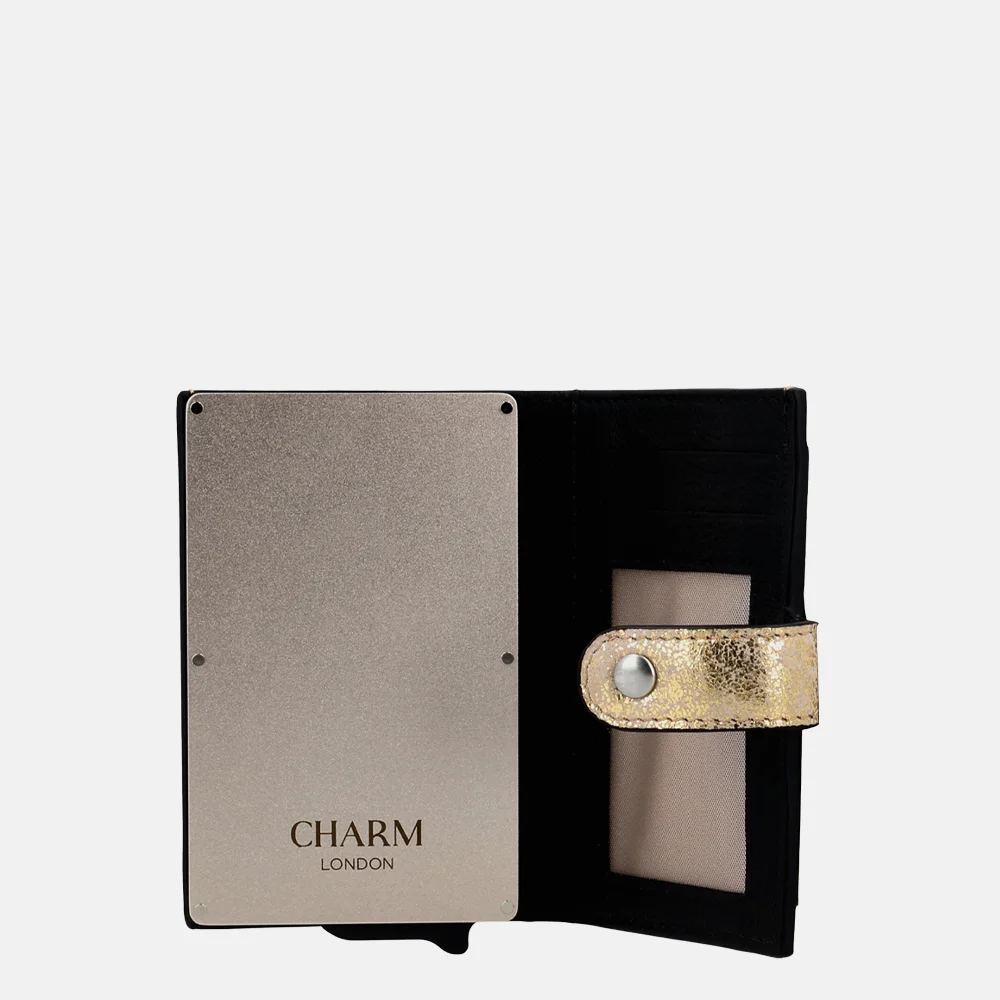 Charm London Metallic pasjeshouder goud bij Duifhuizen
