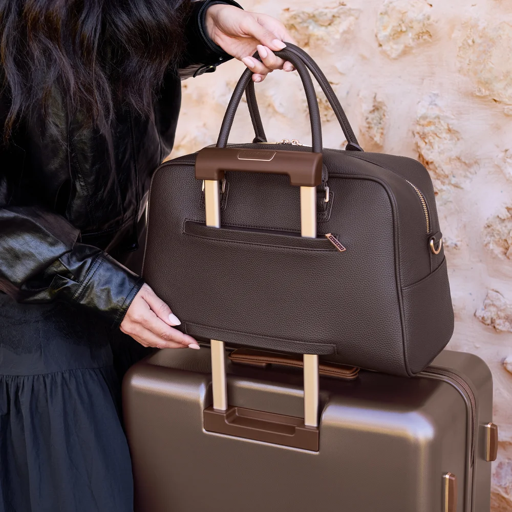 Suitsuit Fab Seventies weekendtas chocolate brown bij Duifhuizen