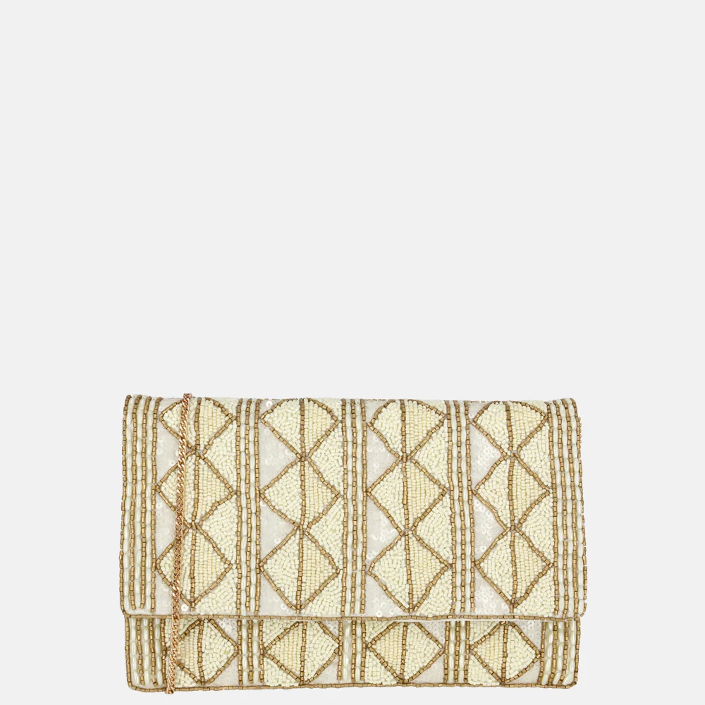 Bulaggi clutch kraaltjes ecru