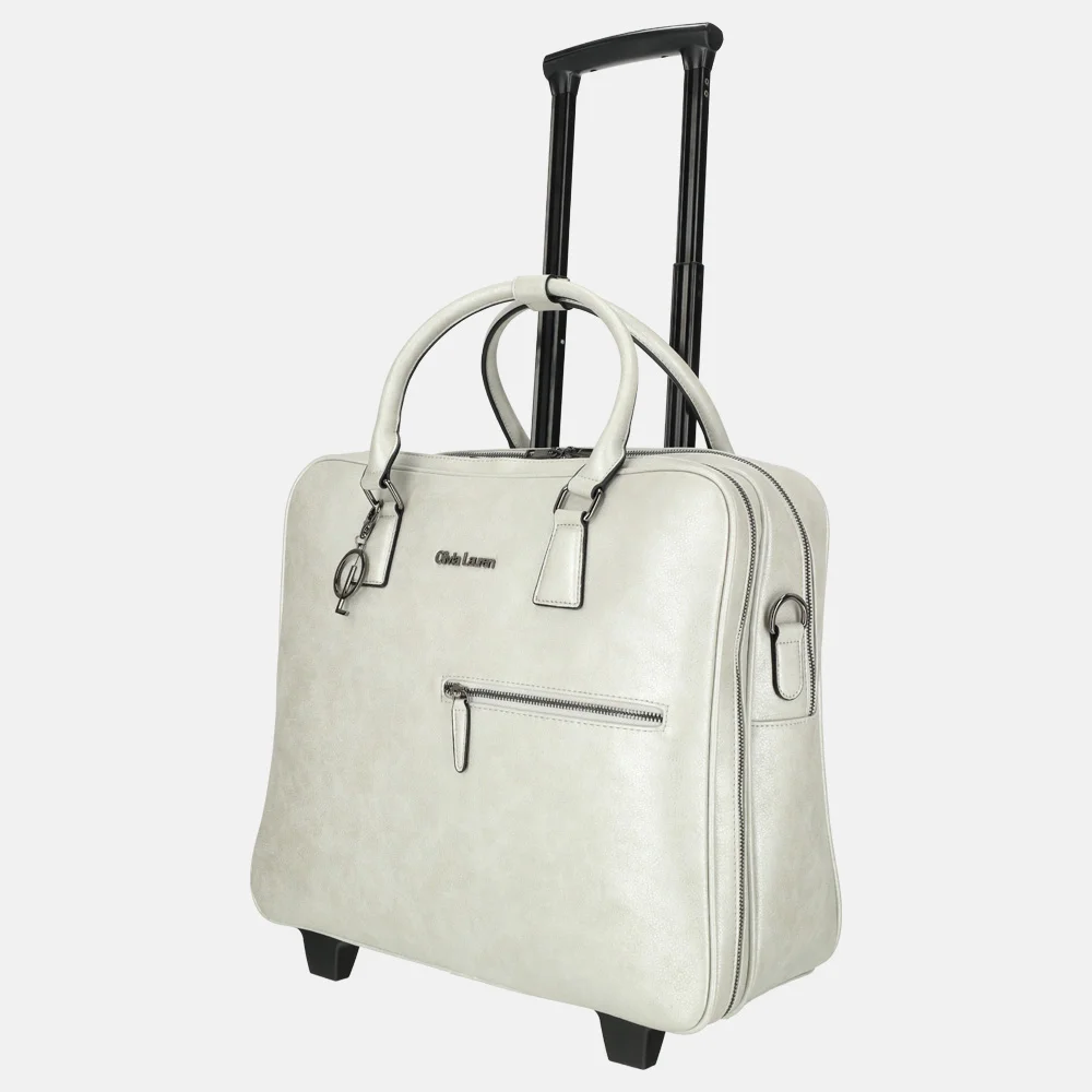 Olivia Lauren Ivy business trolley white bij Duifhuizen