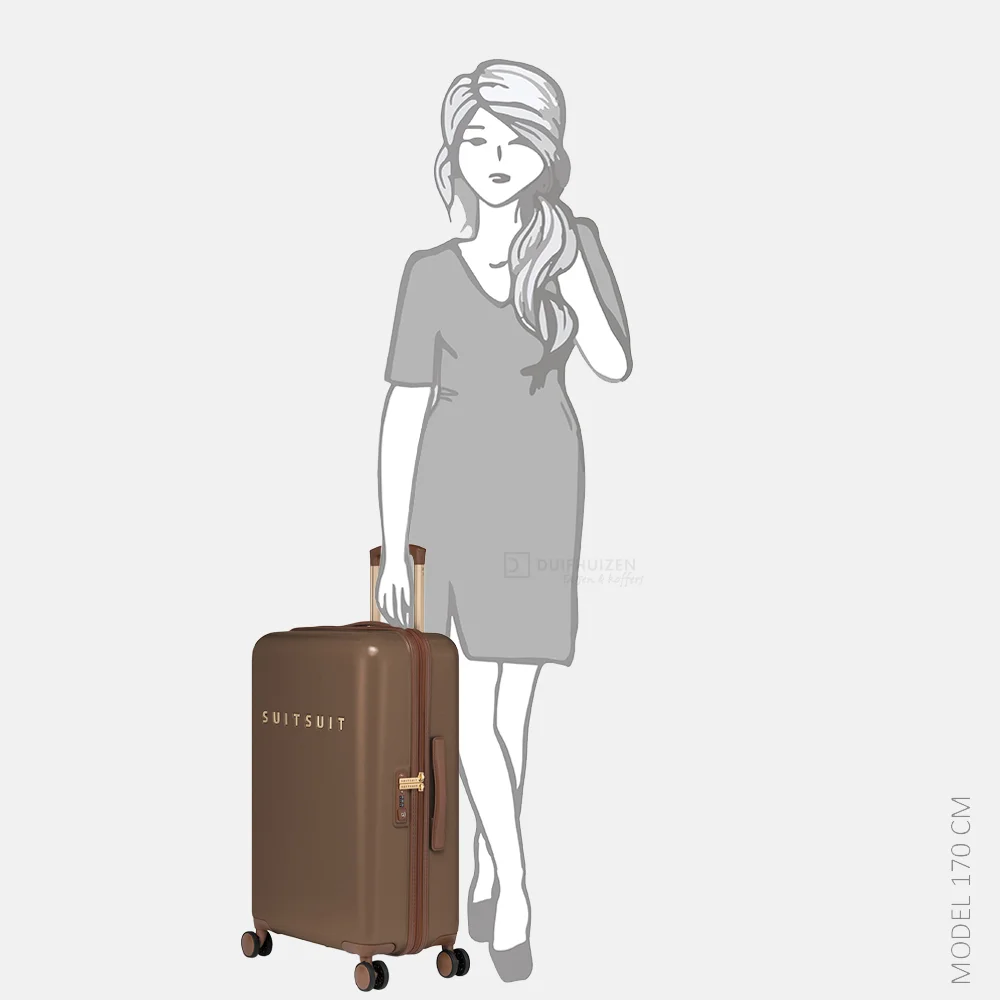 SUITSUIT Fab Seventies koffer 66 cm cocoa brown bij Duifhuizen
