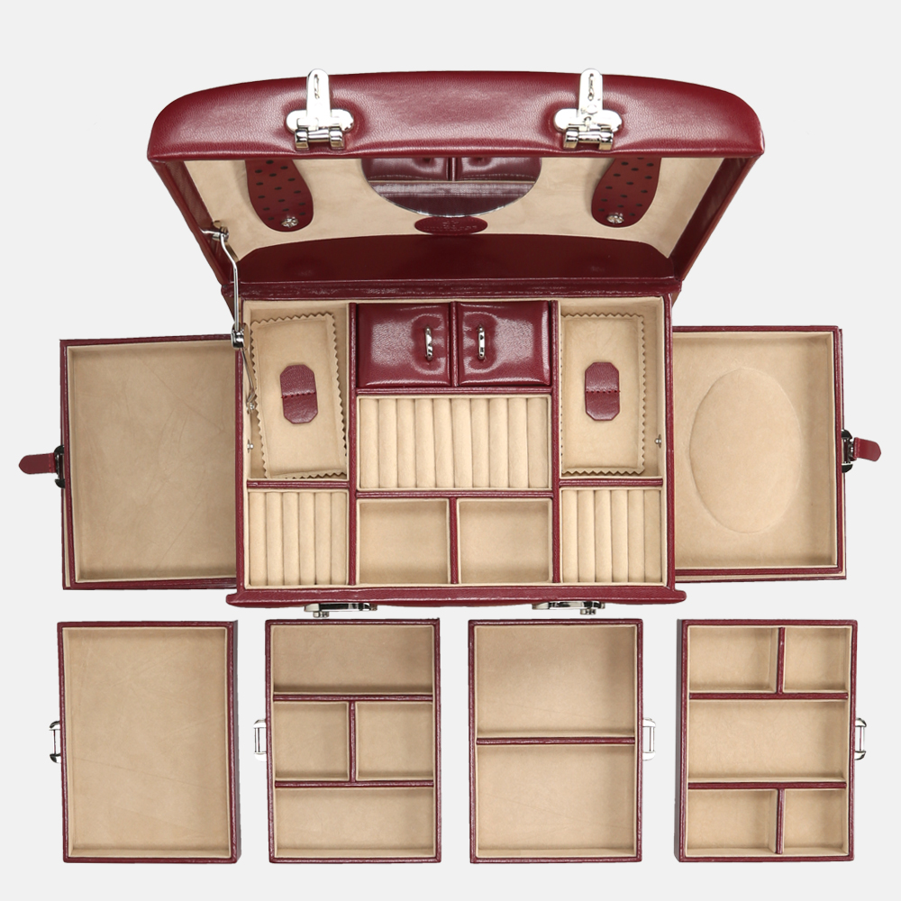 Windrose Merino sieradendoos rood bij Duifhuizen