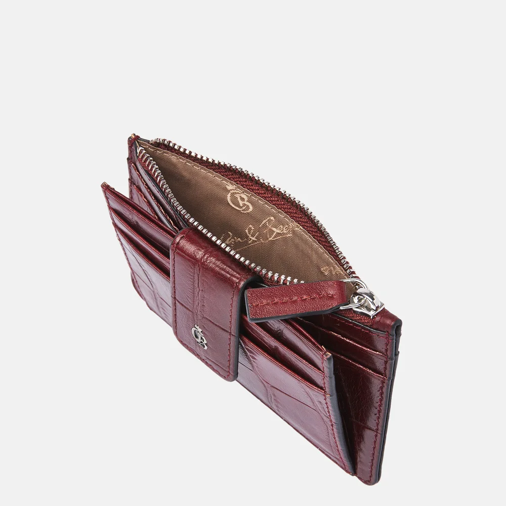 Castelijn en Beerens mini wallet pasjeshouder croco rood bij Duifhuizen