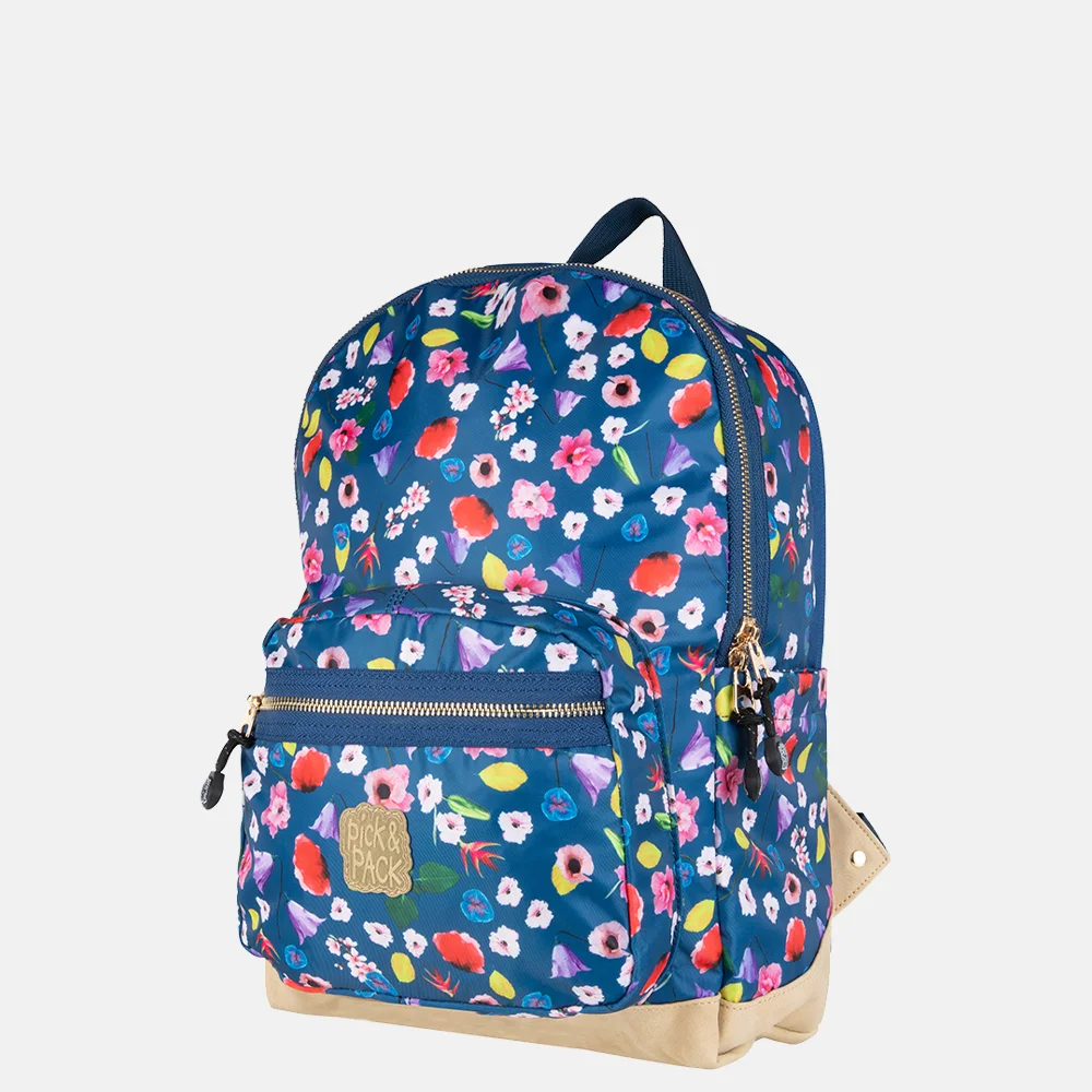 Pick & Pack Field flower kinderrugzak M navy bij Duifhuizen