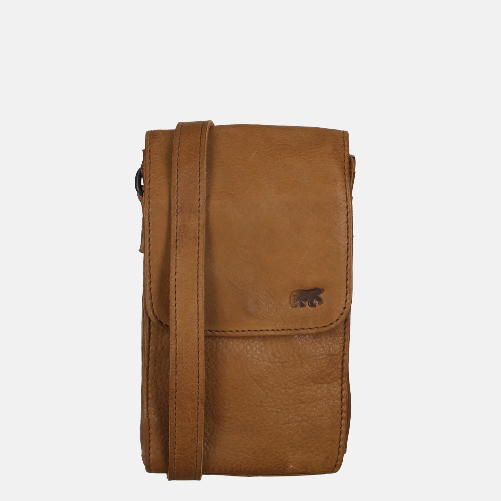 Bear Design Robbie telefoontas cognac