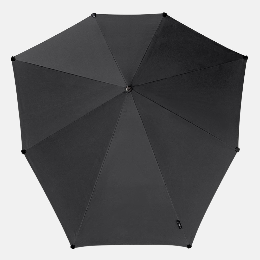 Senz Large stokparaplu pure black bij Duifhuizen