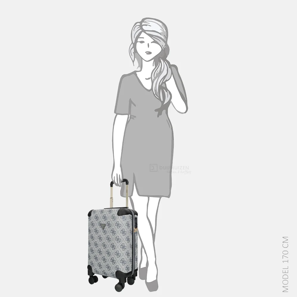 Guess Berta handbagage koffer slate logo bij Duifhuizen