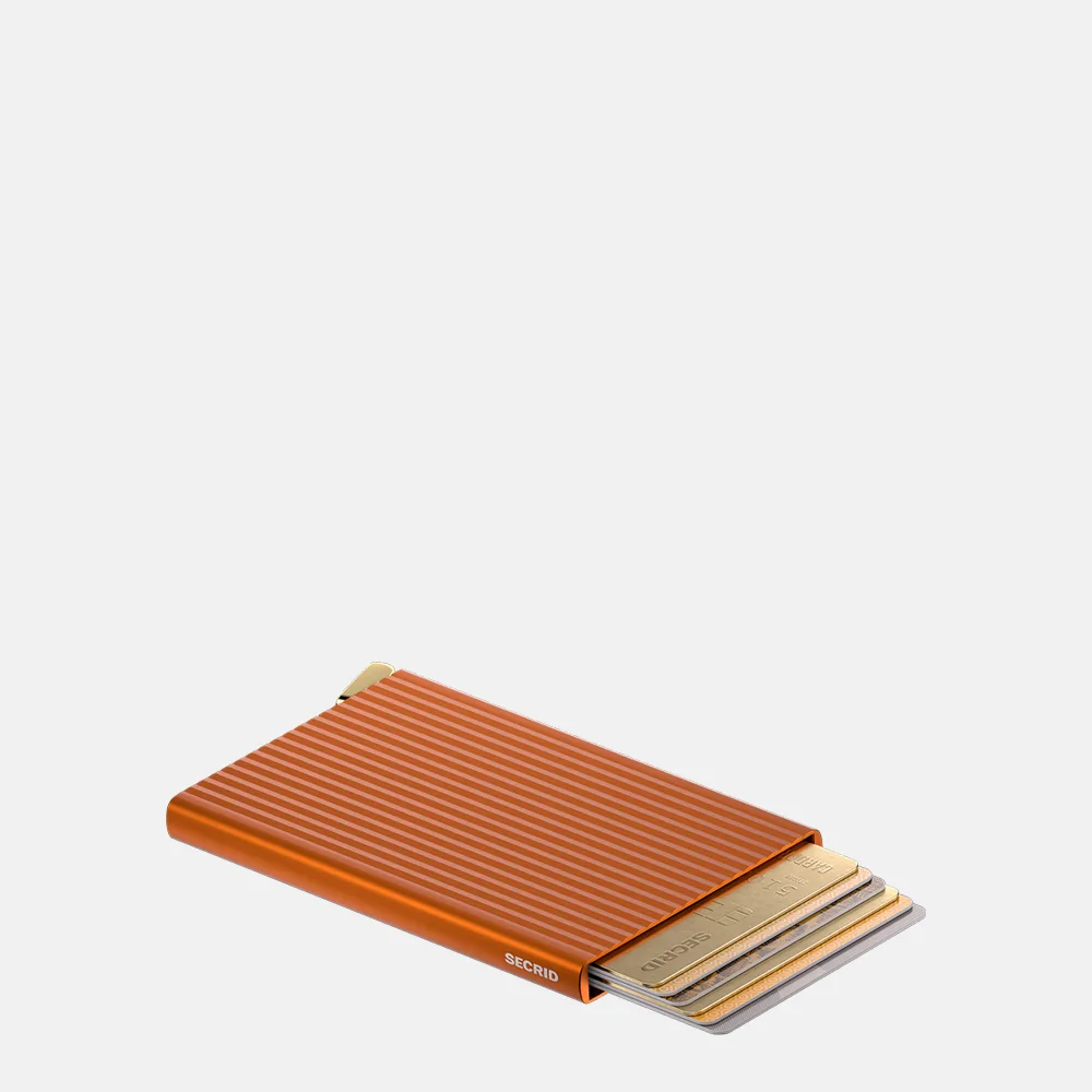 Secrid Premium Cardprotector pasjeshouder Fluted Orange +  bij Duifhuizen