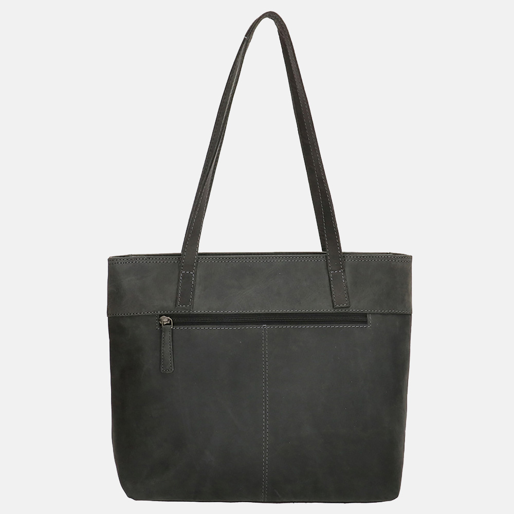Hide & Stitches Idaho shopper black bij Duifhuizen
