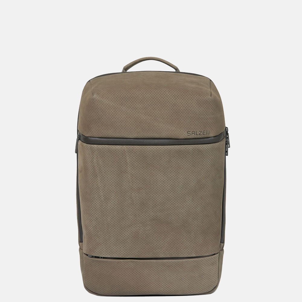 Salzen Savvy Leather rugzak 15.6 inch weims taupe