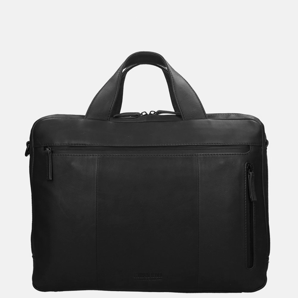 Leonhard Heyden Den Haag laptoptas 15 inch black bij Duifhuizen