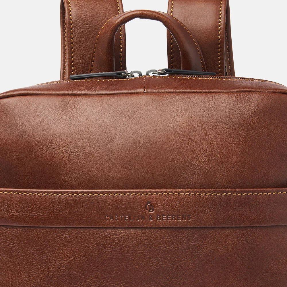 Castelijn en Beerens laptoprugzak 16.6 inch lichtbruin bij Duifhuizen