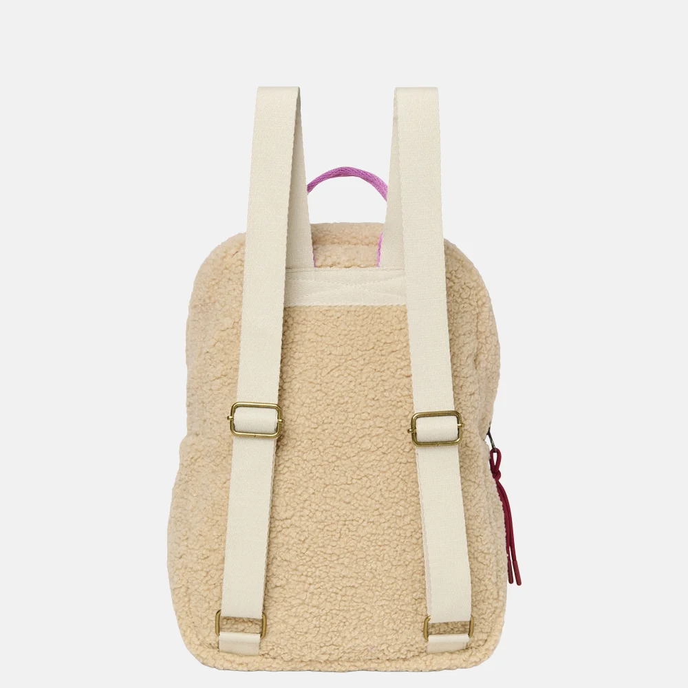 Studio Noos Teddy midi kinderrugzak ecru/purple bij Duifhuizen