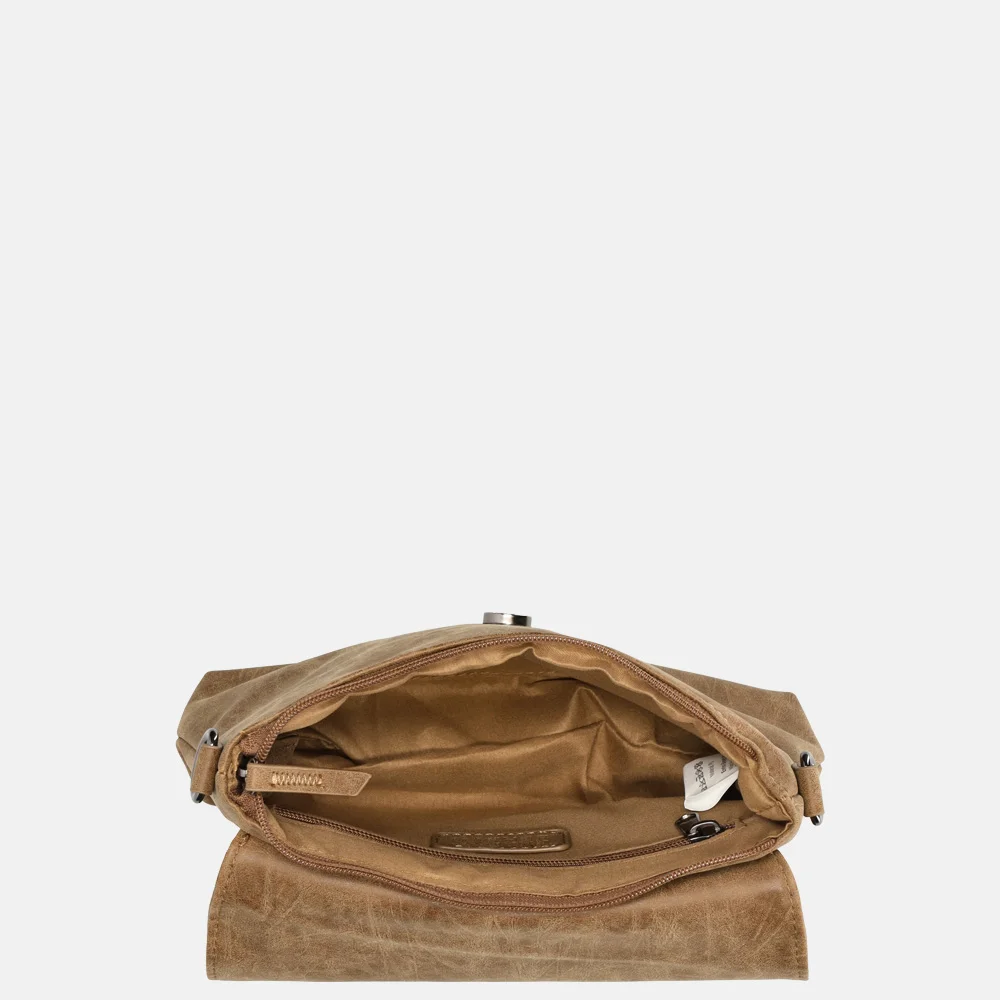 Enrico Benetti Indy crossbody tas camel bij Duifhuizen