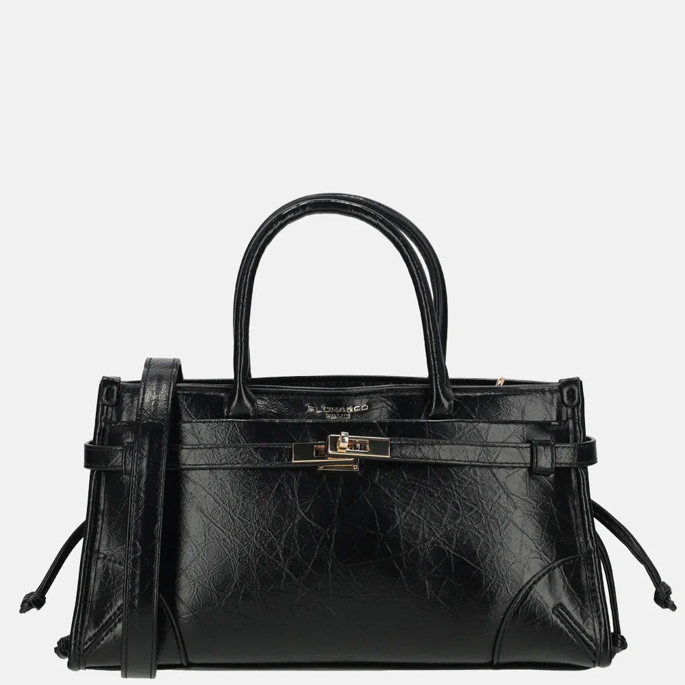Flora & Co handtas lak black