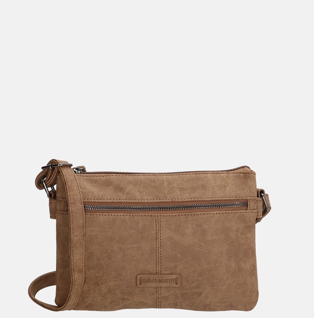 Enrico Benetti Nouméa crossbody tas camel bij Duifhuizen