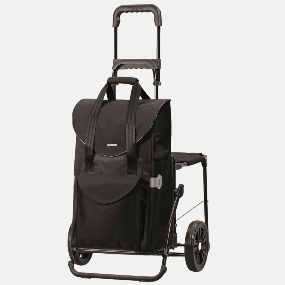 Andersen Komfort Shopper Senta Stoel boodschappentrolley zwart bij Duifhuizen