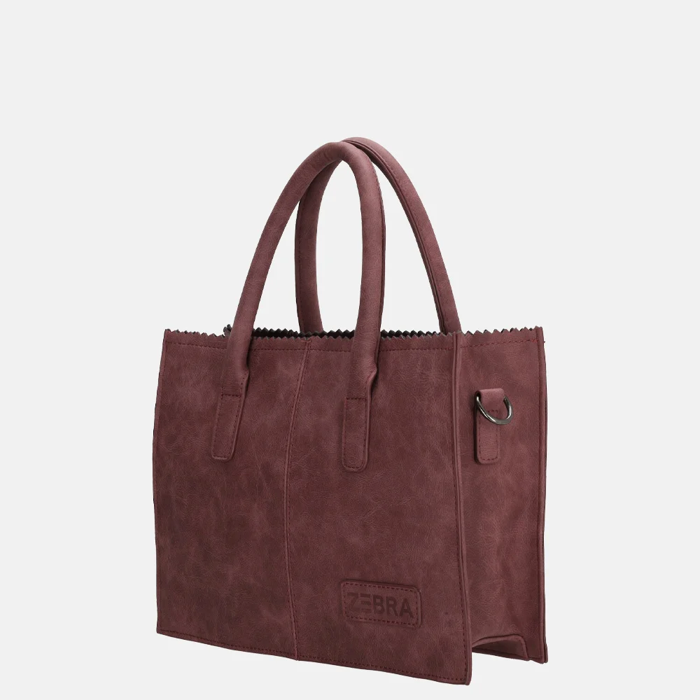 Zebra Trends Lisa handtas M bordeaux rood bij Duifhuizen