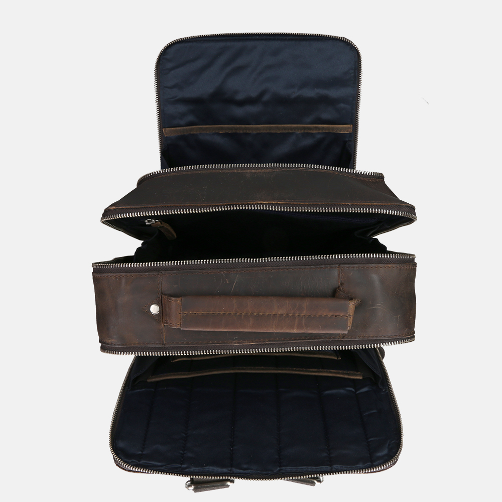 Leonhard Heyden Salisbury rugzak 15 inch brown bij Duifhuizen