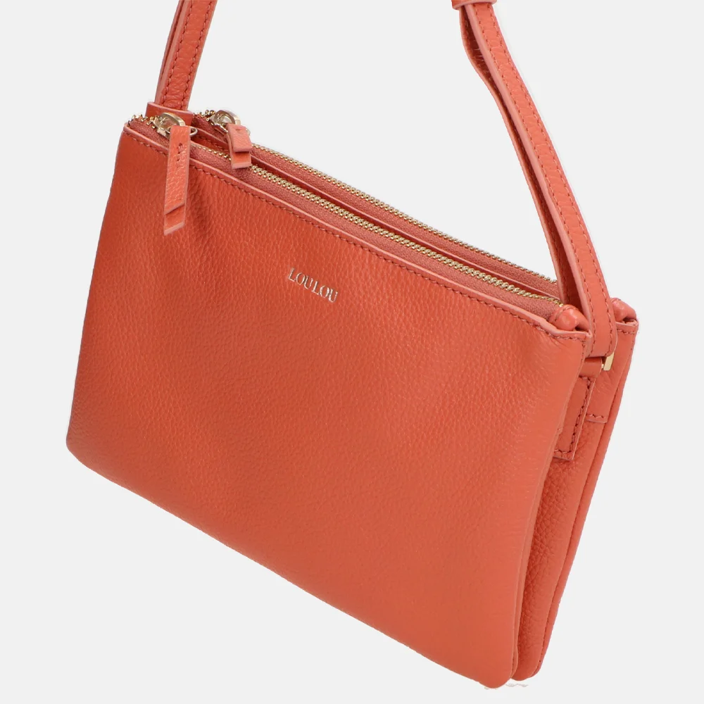 Loulou Essentiels Camille crossbody tas apricot bij Duifhuizen