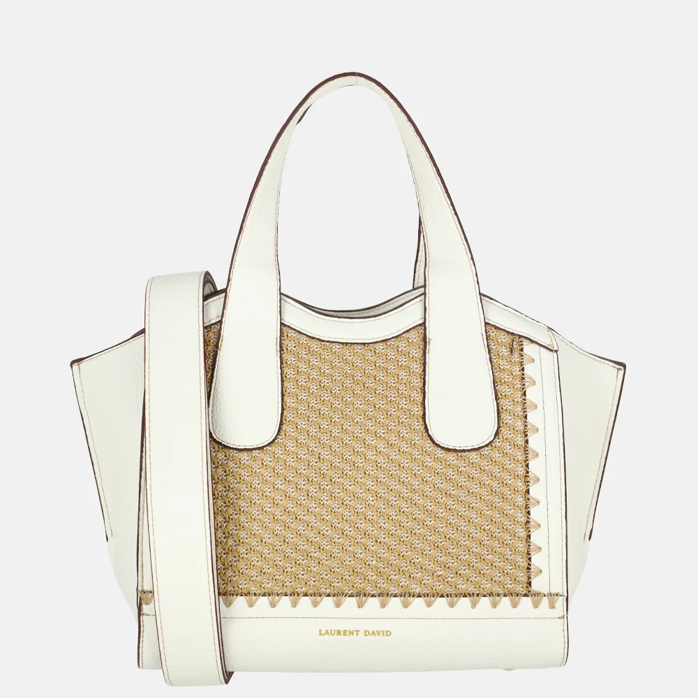 Laurent David Rosa handtas raffia white bij Duifhuizen