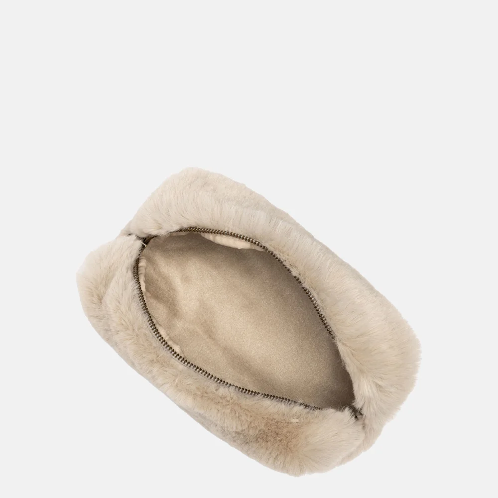 Studio Noos pouch toilettas faux fur neutral bij Duifhuizen