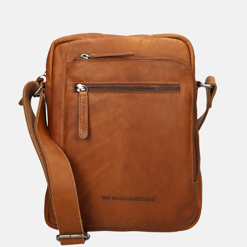 Chesterfield Dessau schoudertas cognac bij Duifhuizen