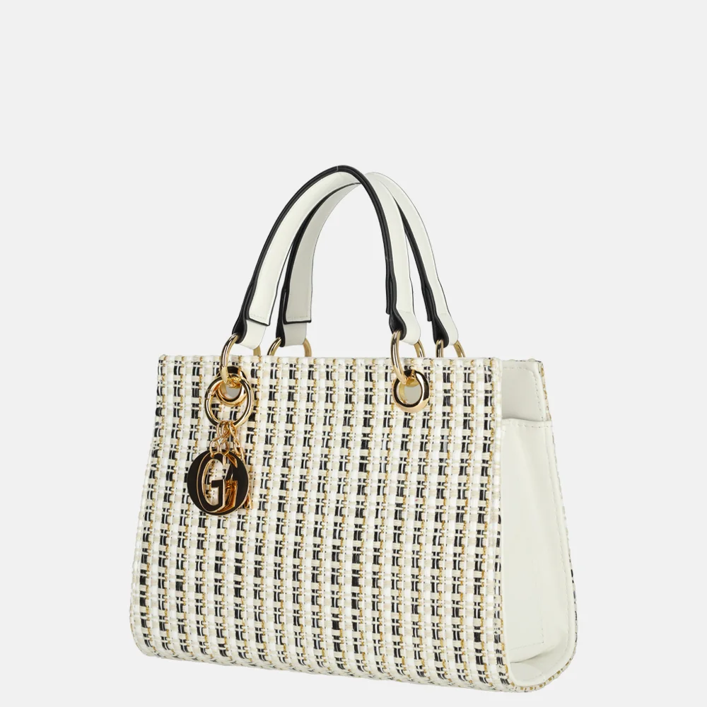 Firenze Bouclé handtas white bij Duifhuizen