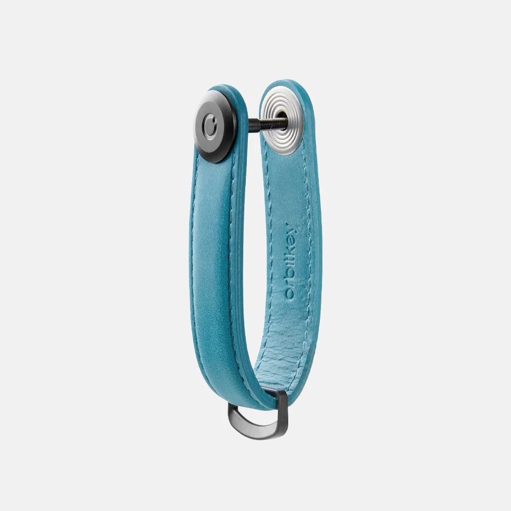 Orbitkey 2.0 Crazy horse sleuteletui teal bij Duifhuizen