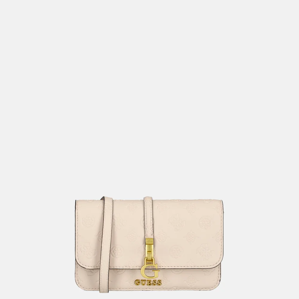 Guess James crossbody tas mini blush logo bij Duifhuizen