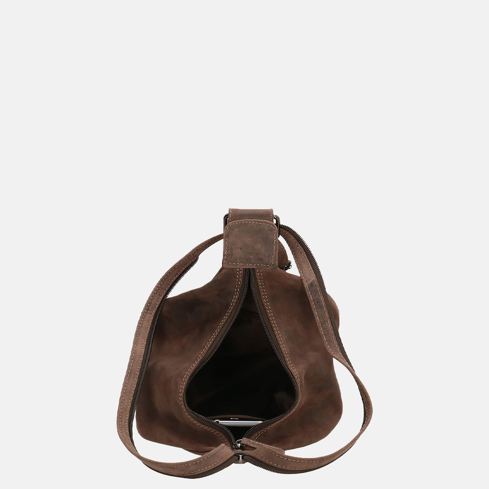 Old West rugzak dark brown bij Duifhuizen