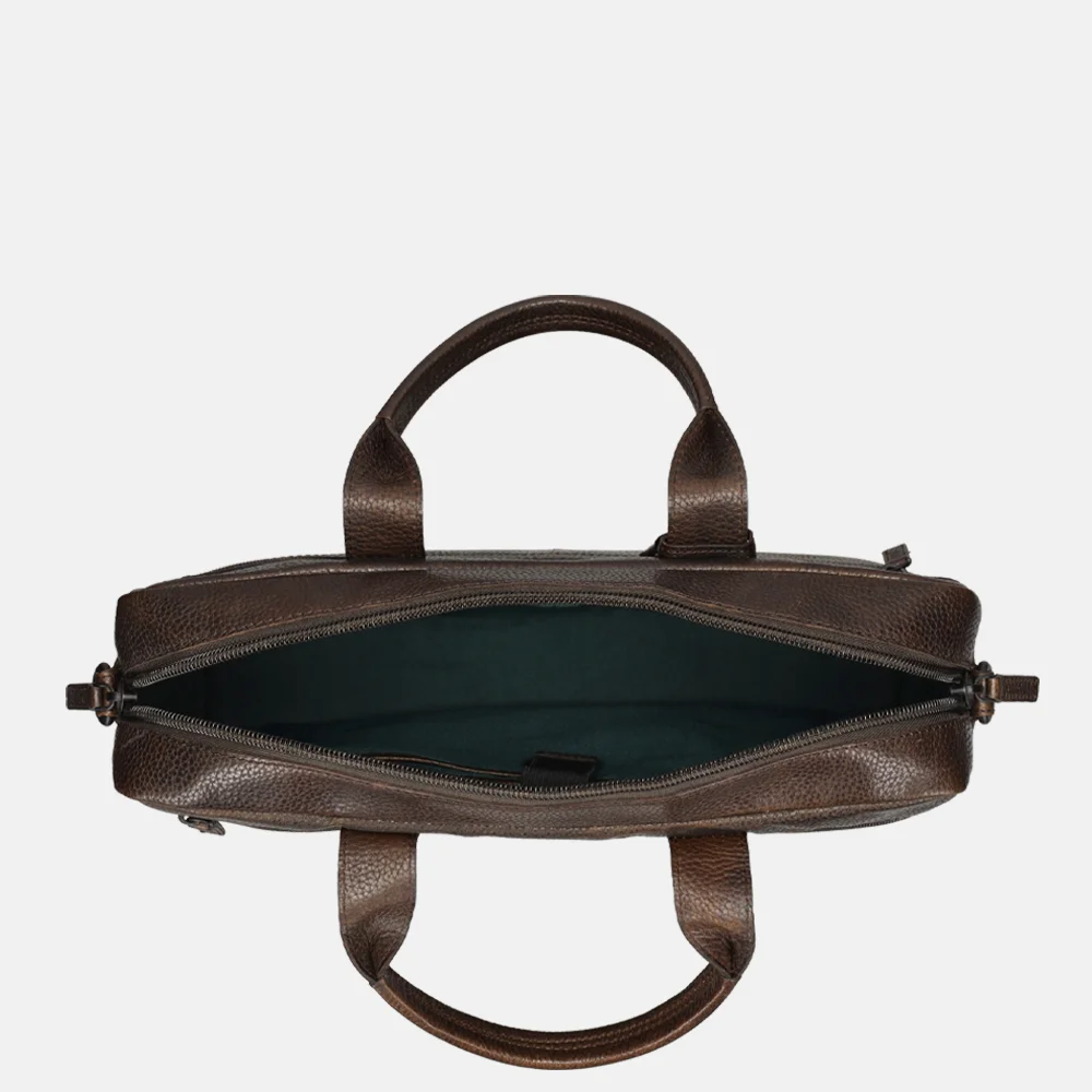 Pylos 59 Sarda laptoptas 15 inch dark brown bij Duifhuizen