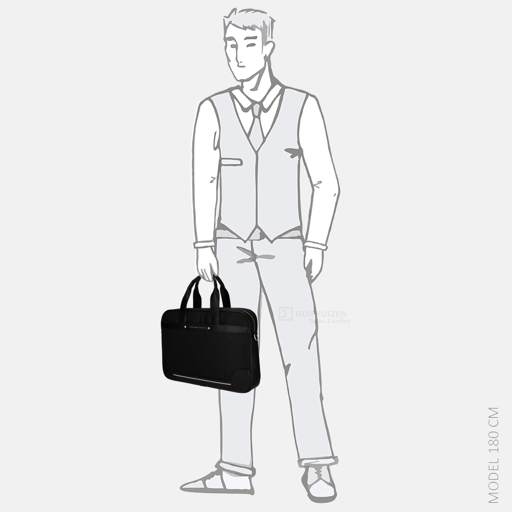 Tommy Hilfiger Repreve laptoptas black bij Duifhuizen