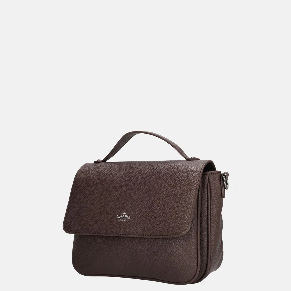 Charm London Mulberry street crossbody tas donkerbruin bij Duifhuizen