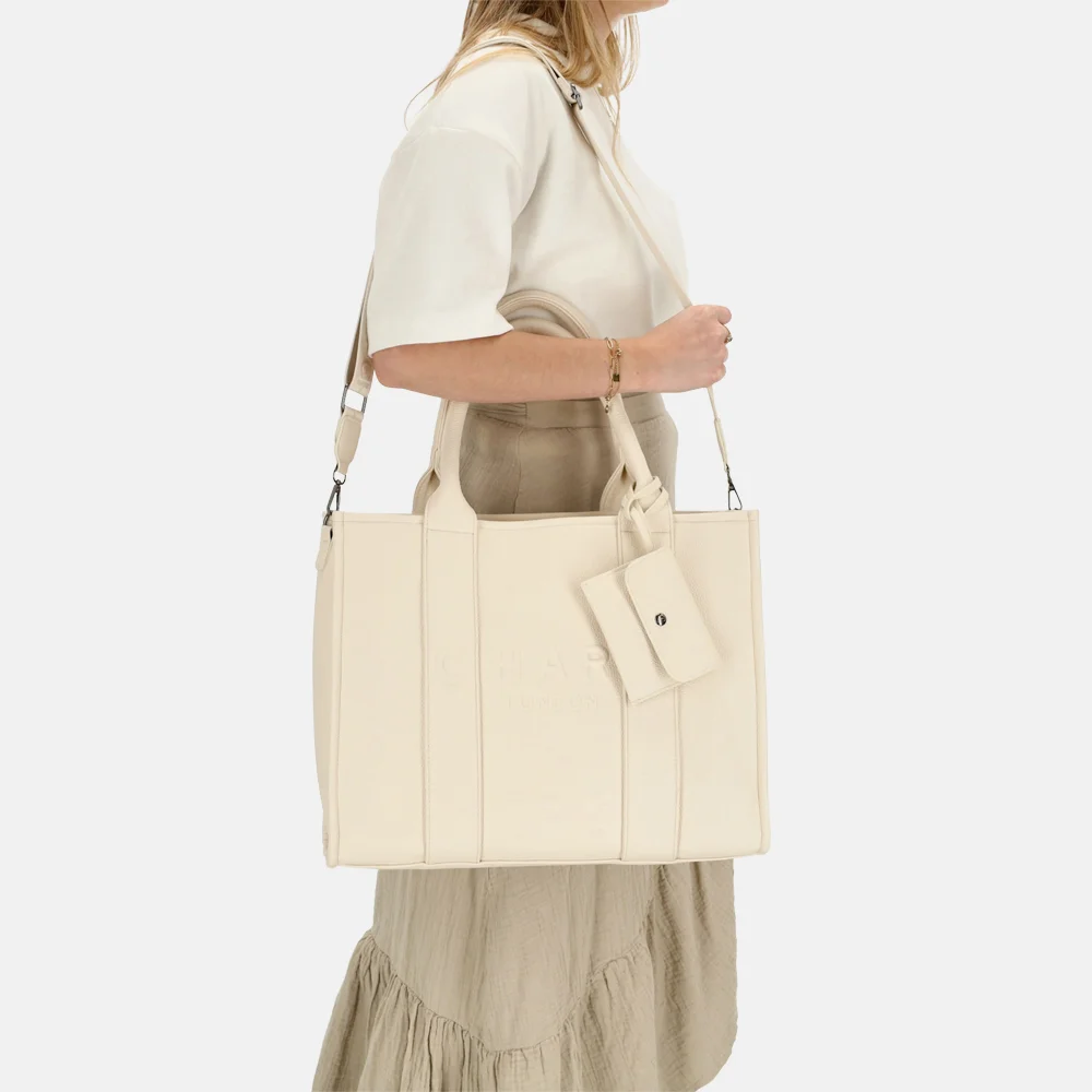 Charm London laptoptas 15 inch off white bij Duifhuizen
