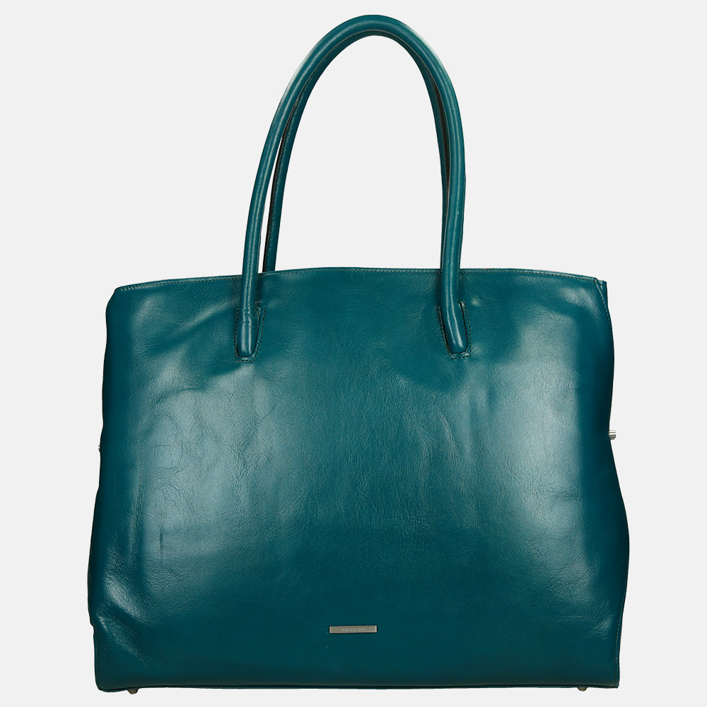 Claudio Ferrici Classico shopper 13.3 inch teal