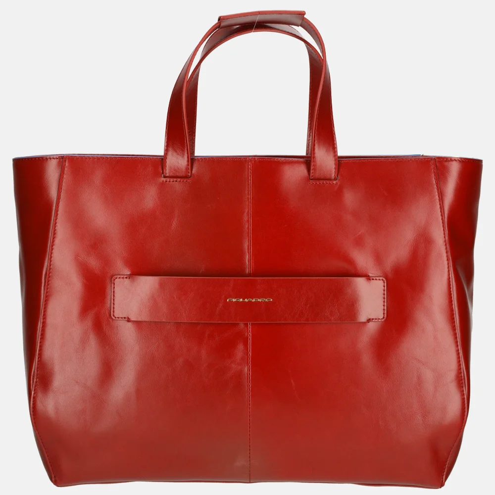 Piquadro Blue Square laptopshopper 16 inch rosso bij Duifhuizen
