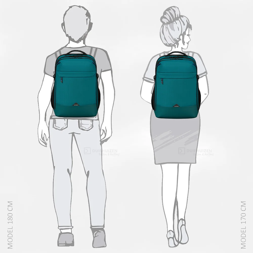 Samsonite Roadseeker laptoprugzak L 17 inch expandable deep teal bij Duifhuizen